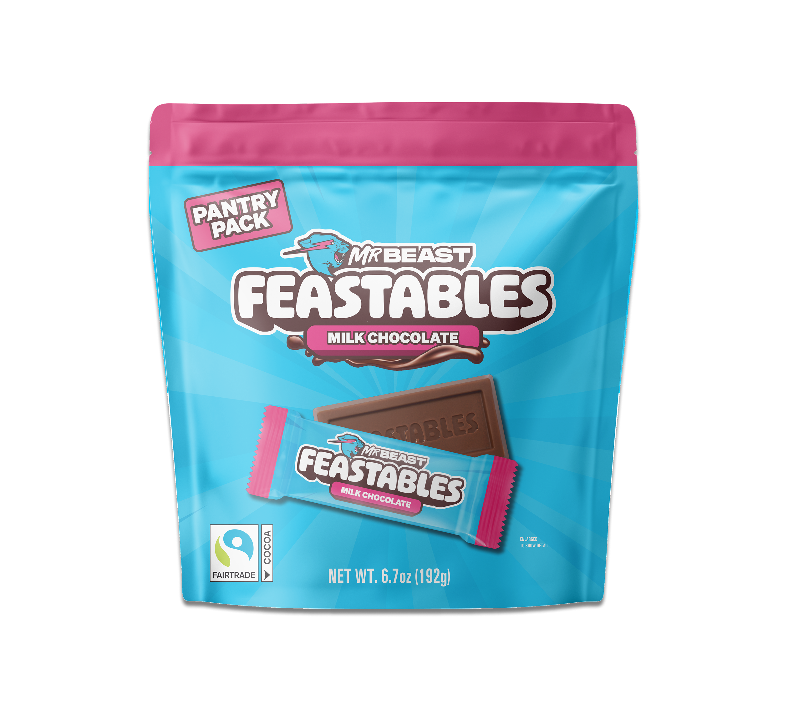 Feastables Chocolate Milk Chocolate tavoletta snack Shareable Bag