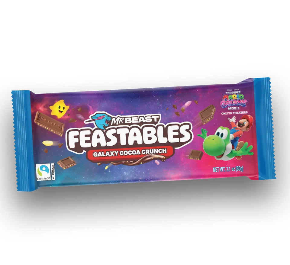 MrBeast Feastables Mario Galaxy Tavoletta Cacao 10 Pezzi