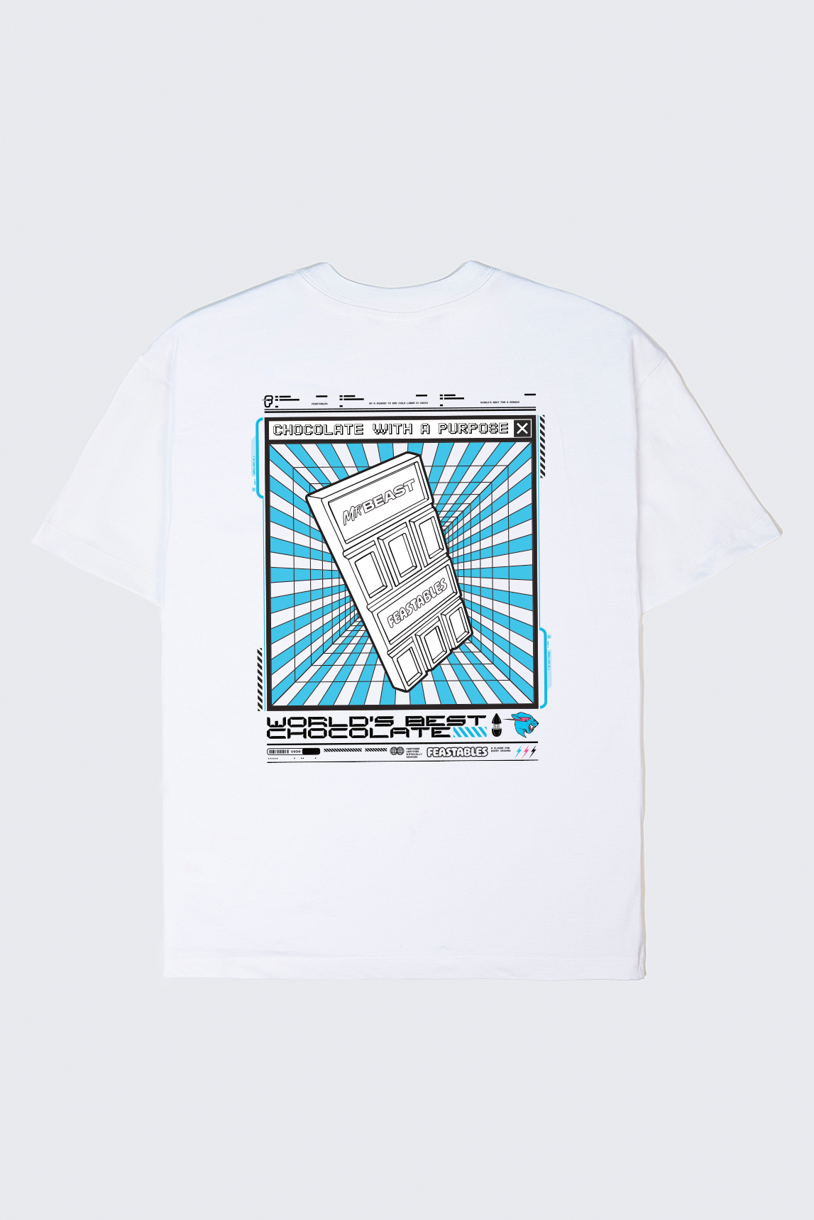 MrBeast Feastables Y2K Tee Maglietta Bambino Nero SM