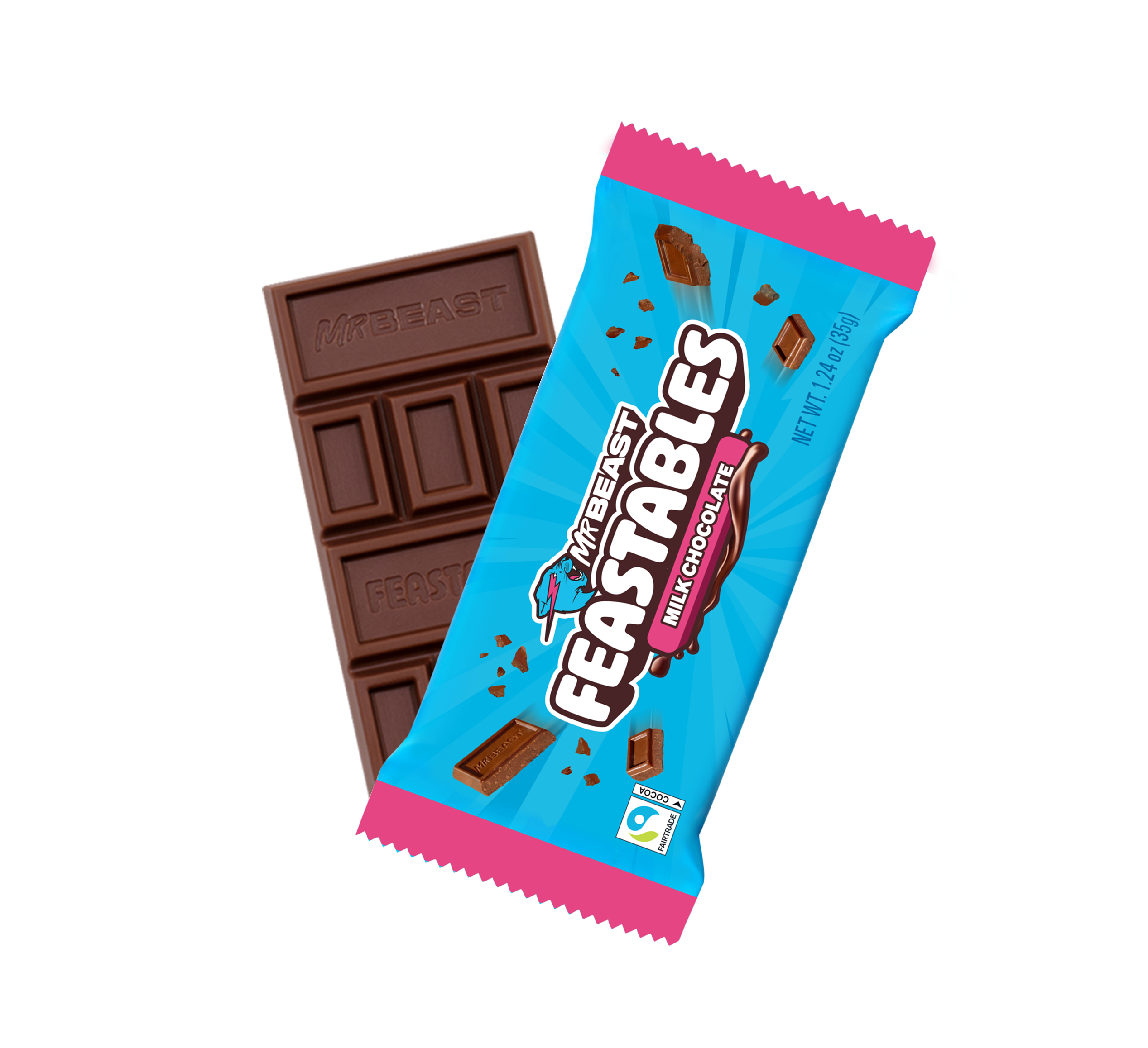Feastables Chocolate Milk Chocolate tavoletta 10 Pack King Size