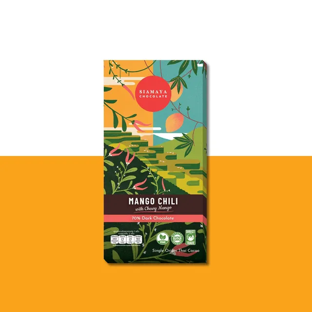 Siamaya Dark Chocolate Bars fondente 70% Mango Chili