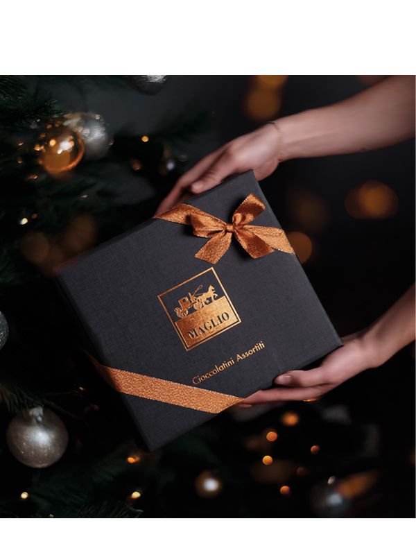 Maglio Fiandra Noir scatola regalo cioccolatini assortiti caffè