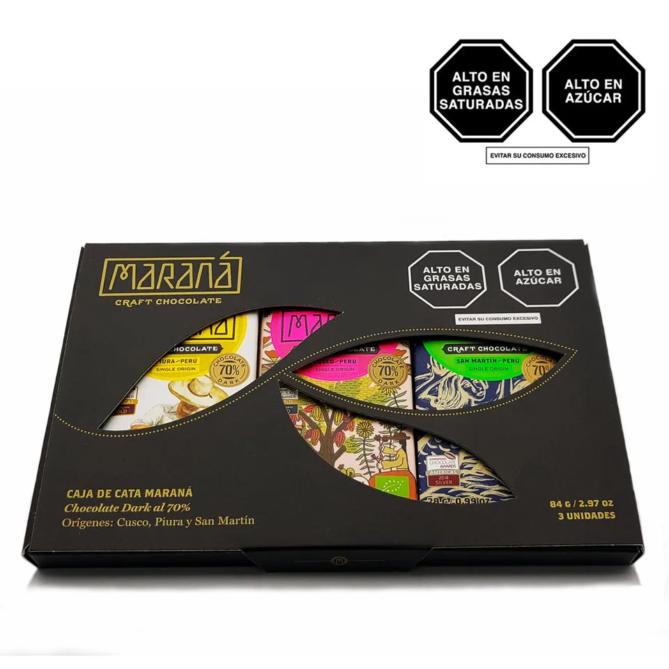 Maranà Caja de Cata Box 3 Mini tavolette fondente 70%