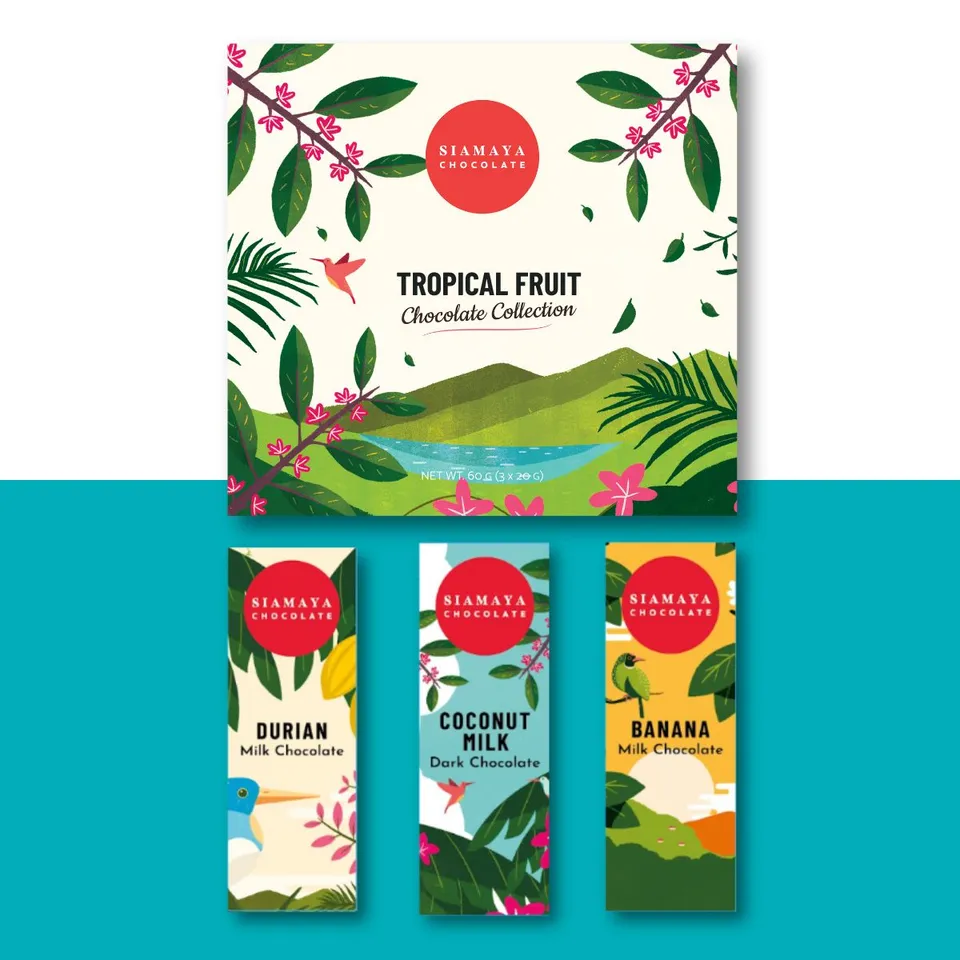 Siamaya Chocolate Collections cioccolato frutti tropicali 3x20g
