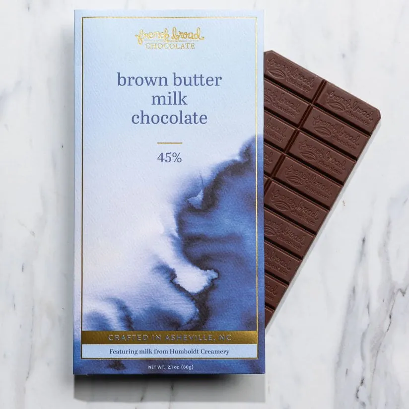 French Broad Brown Butter Milk Chocolate 45% tavoletta 60g