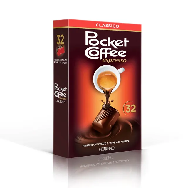 Ferrero Pocket Coffee espresso cioccolato fondente 32 praline 400g