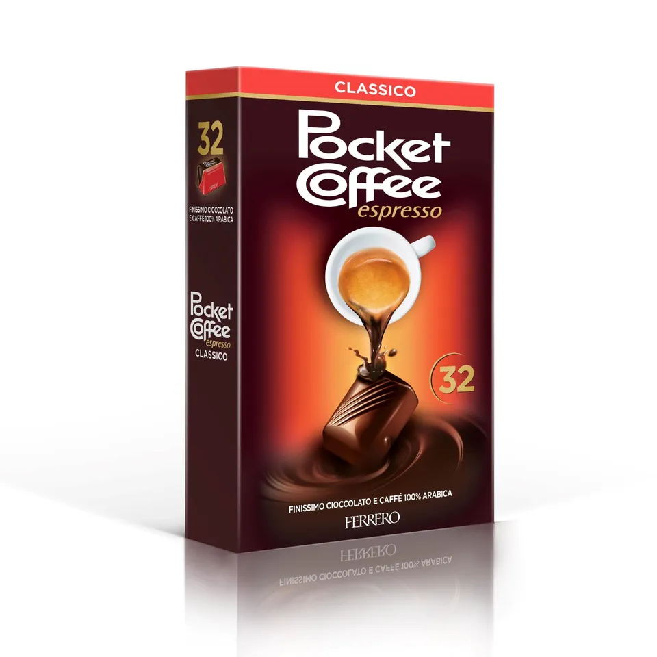 Ferrero Pocket Coffee espresso cioccolato fondente 32 praline 400g
