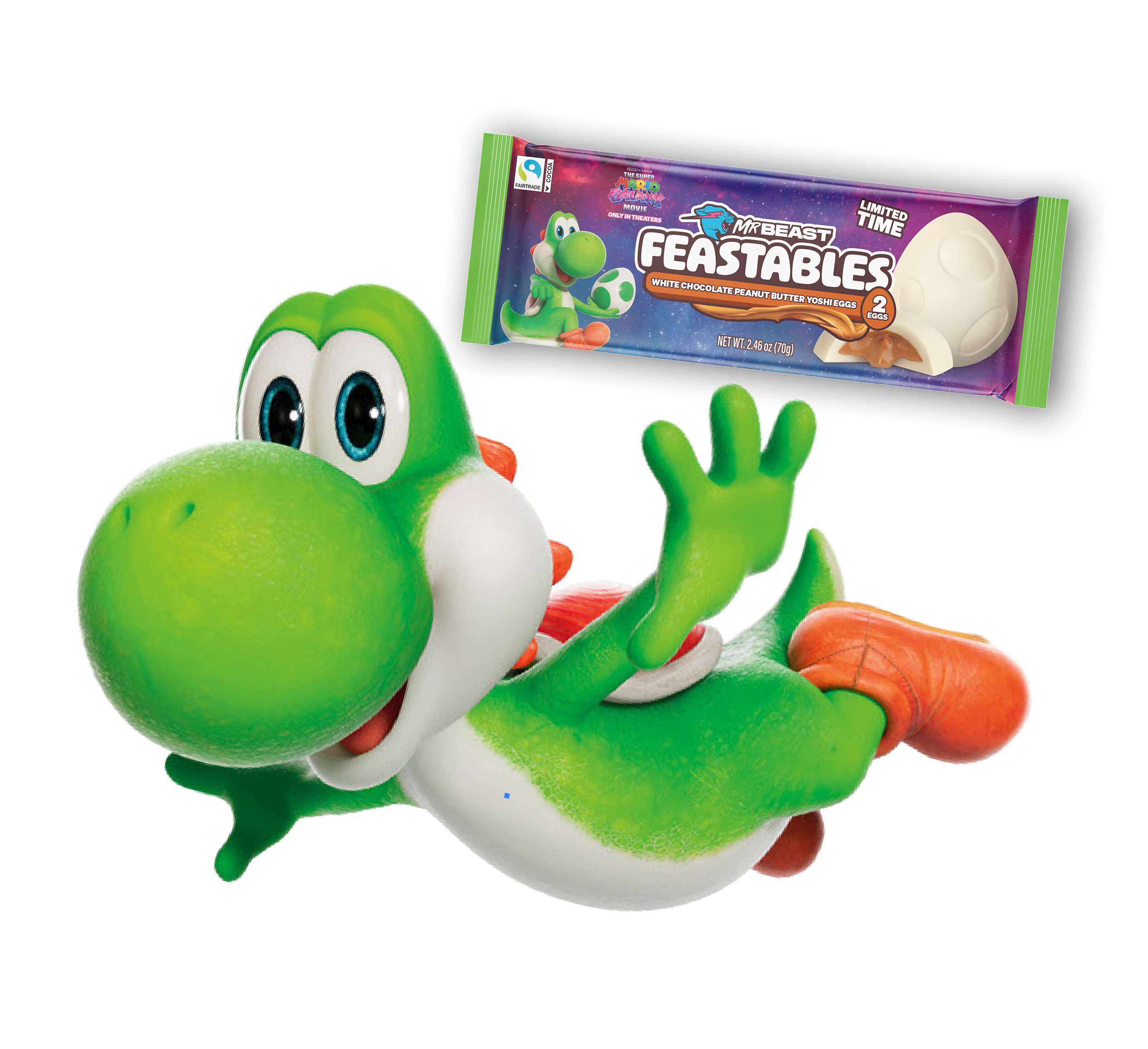 MrBeast Feastables Yoshi Eggs Cups Bianche 12 Pack