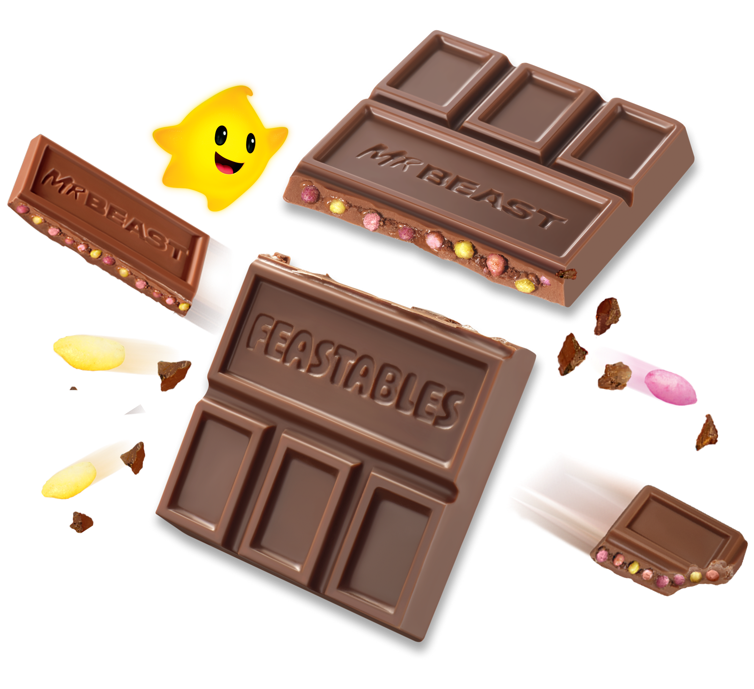 MrBeast Feastables Mario Galaxy Tavoletta Cacao 10 Pezzi