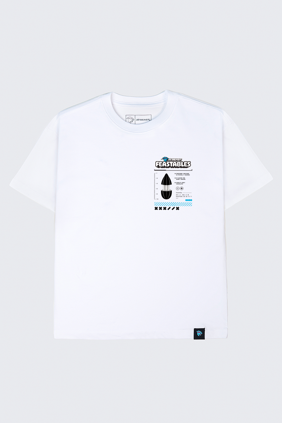MrBeast Feastables Y2K Tee Maglietta Bambino Nero SM