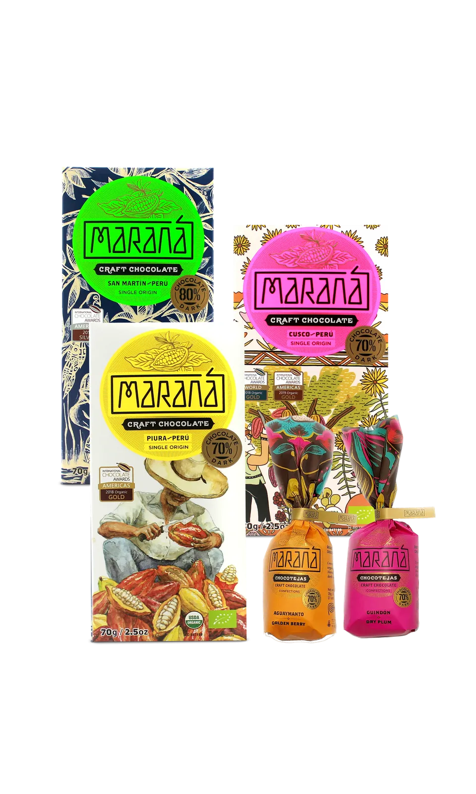 Maranà Packs pack 3 tavolette + 2 chocotejas fondente