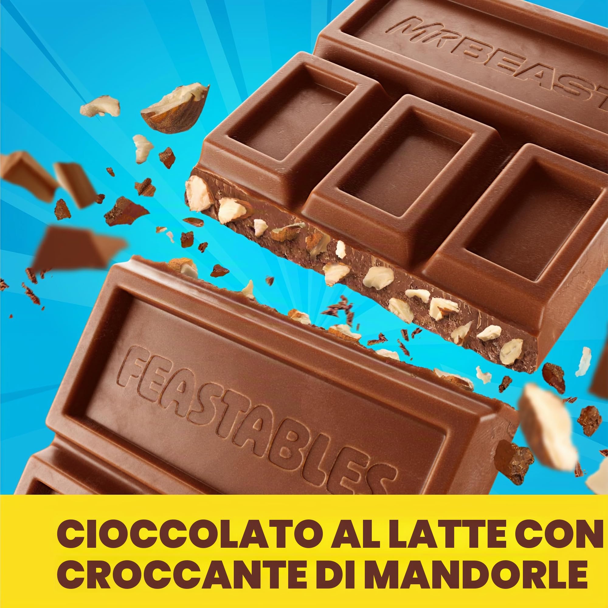 Feastables MrBeast Tavoletta mandorle 10x60 g 54%
