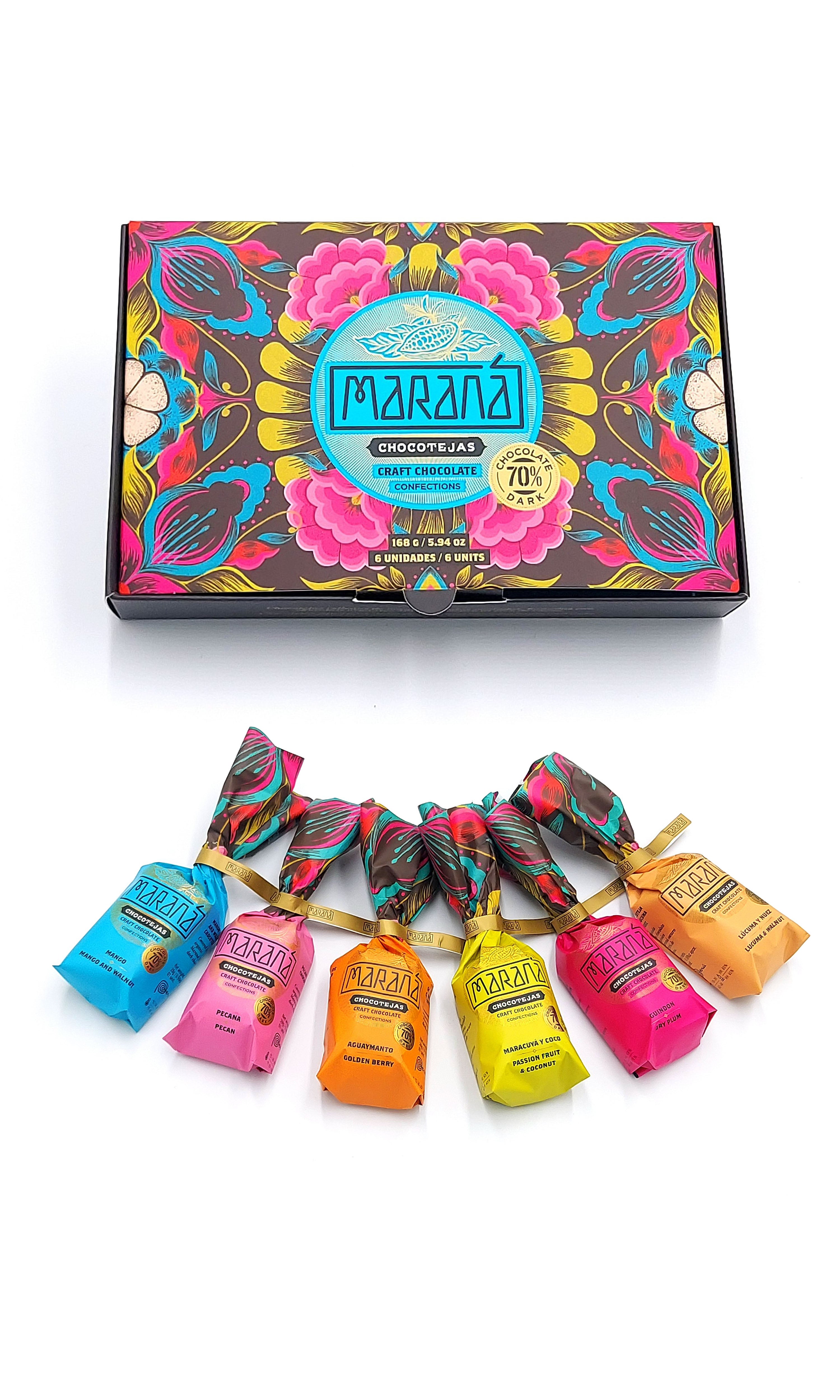Maranà Chocotejas Surtida cioccolatini 6 pezzi 70% cacao