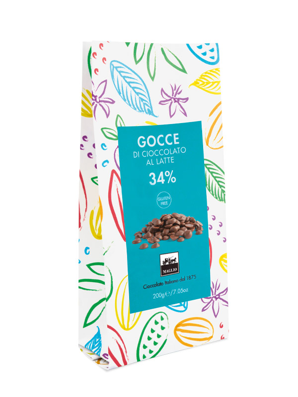 Cioccolato Maglio Tazza Gocce cioccolato al latte 34%
