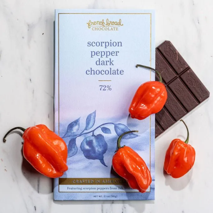 French Broad Carolina Scorpion Pepper tavoletta fondente 72% 60g