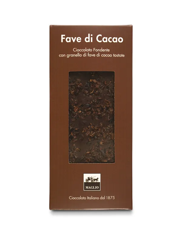 Cioccolato Maglio Tavoletta Fondente con Fave di Cacao 62%