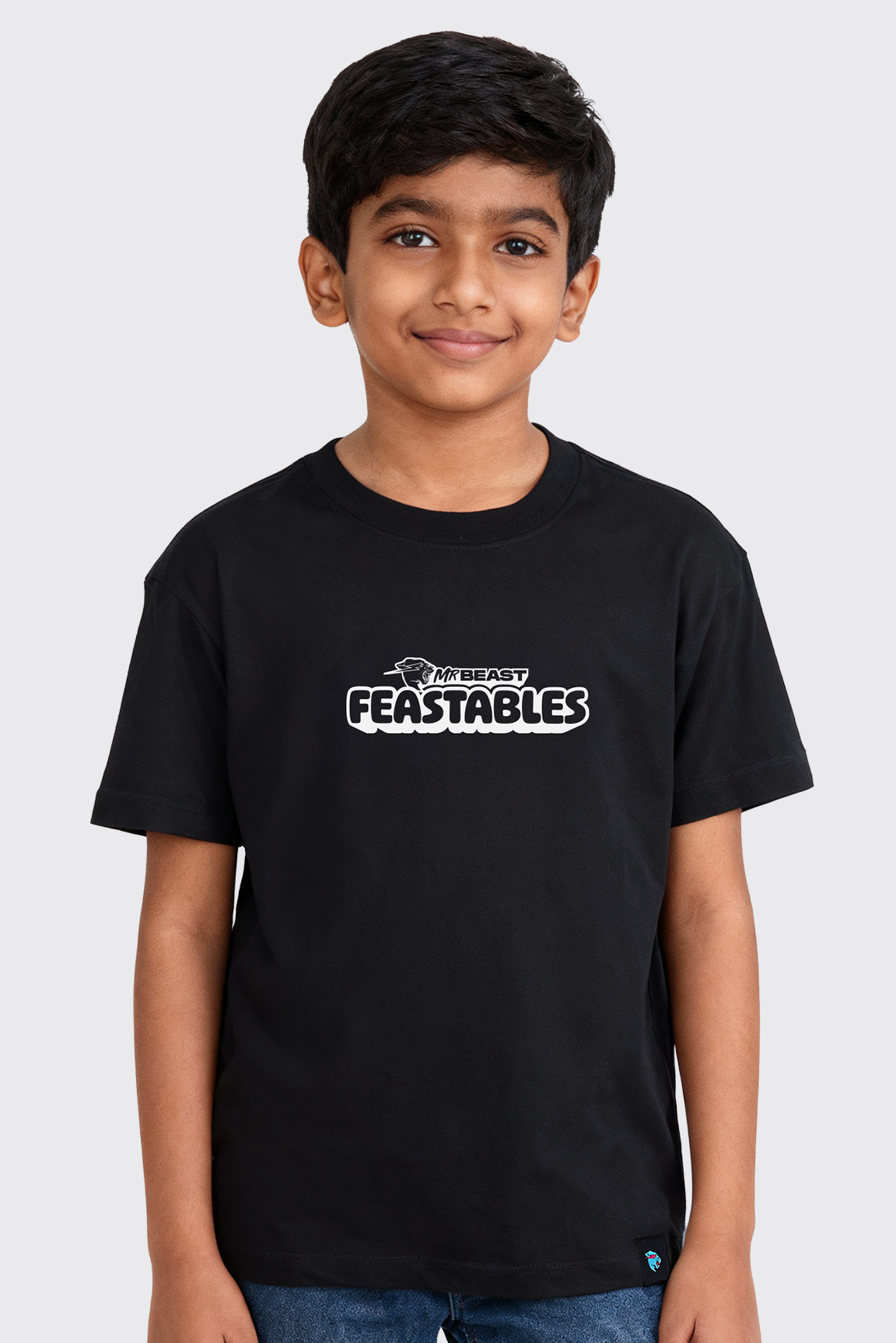 MrBeast Feastables Wavy Tee maglietta bambino nera SM