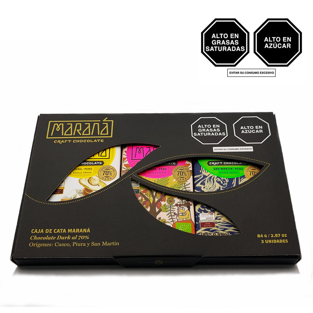 Maranà Caja de Cata Box 3 Mini tavolette fondente 70%