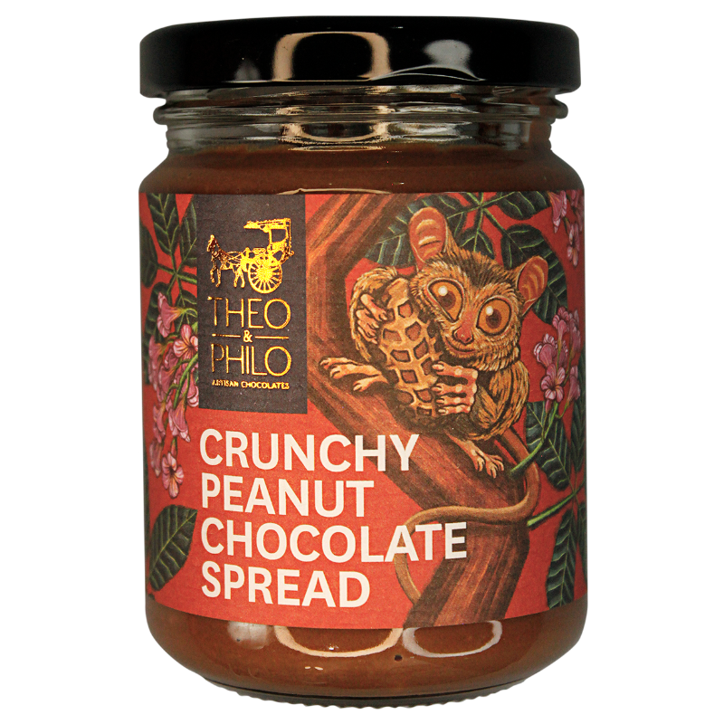 Theo & Philo Chocolate Spreads Crunchy Peanut crema 250 g arachidi