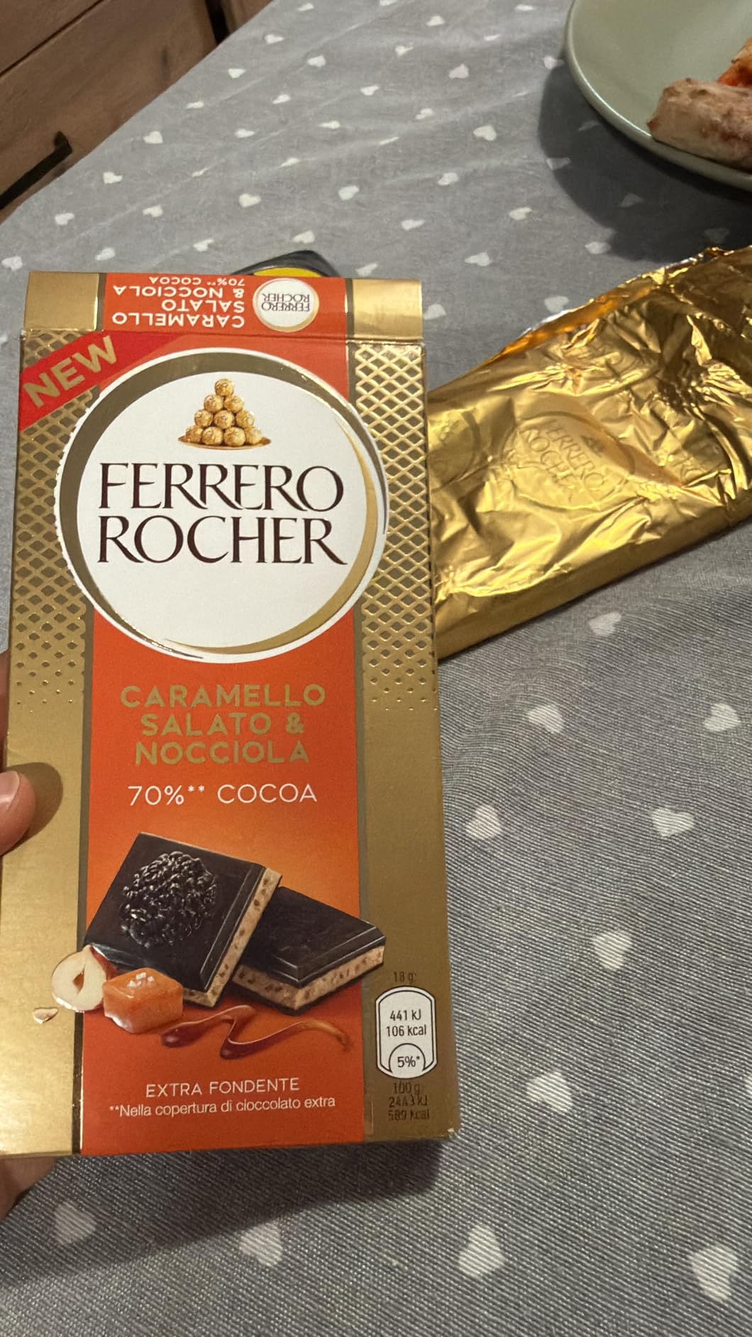 Ferrero Rocher Tavoletta fondente 70% 90 g caramello