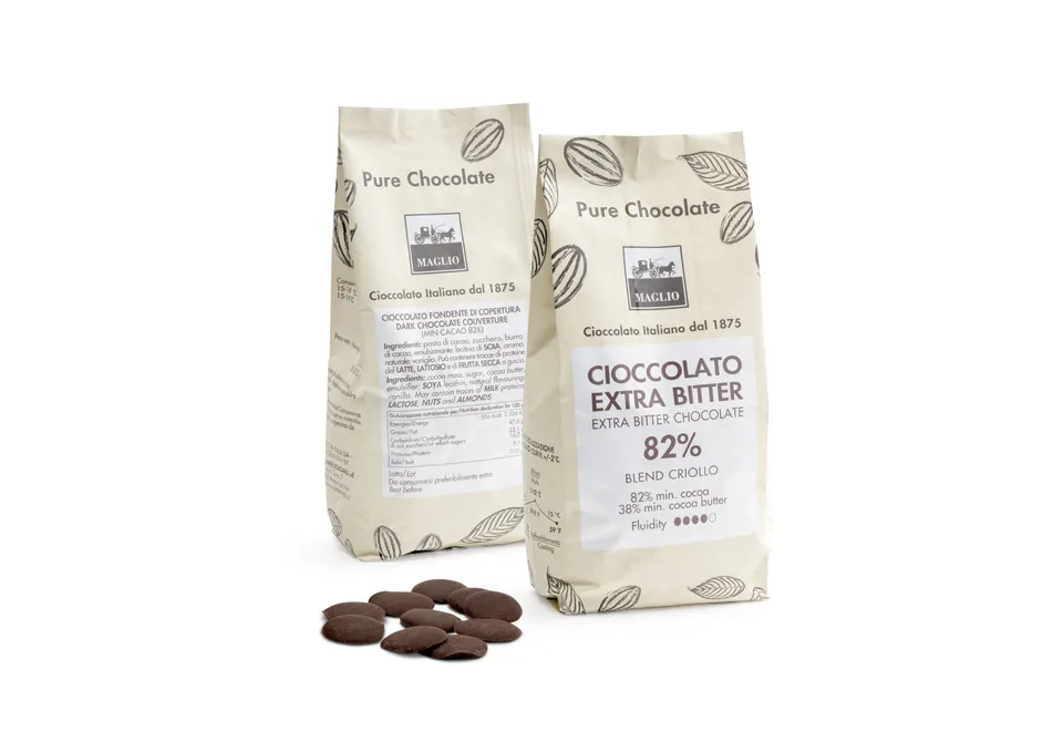 Cioccolato Maglio Extra Bitter 82% gocce cioccolata in tazza 2,5kg