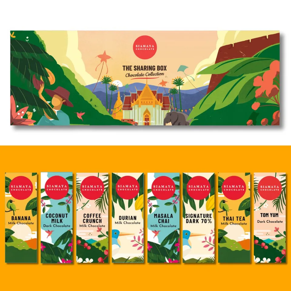 Siamaya Chocolate Collections Sharing Box cioccolatini 8x20g gusti thai