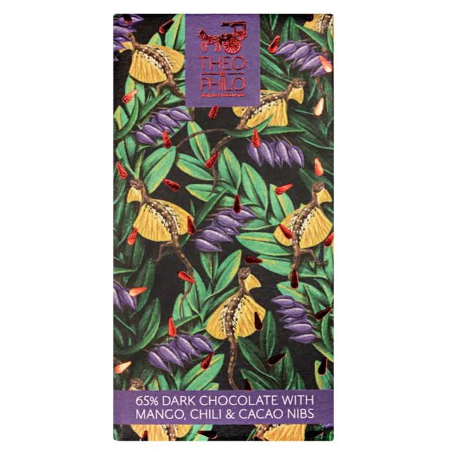 Theo & Philo Dark Chocolate Bars 65% tavoletta fondente mango 45g