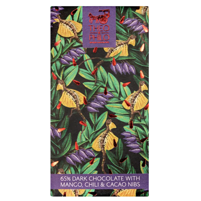 Theo & Philo Dark Chocolate Bars 65% tavoletta fondente mango 45g