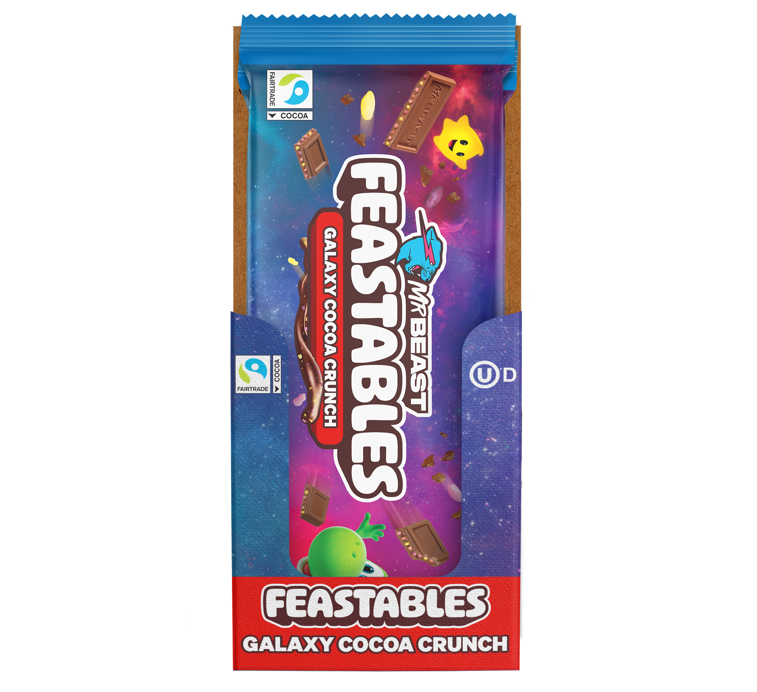 MrBeast Feastables Mario Galaxy Tavoletta Cacao 10 Pezzi
