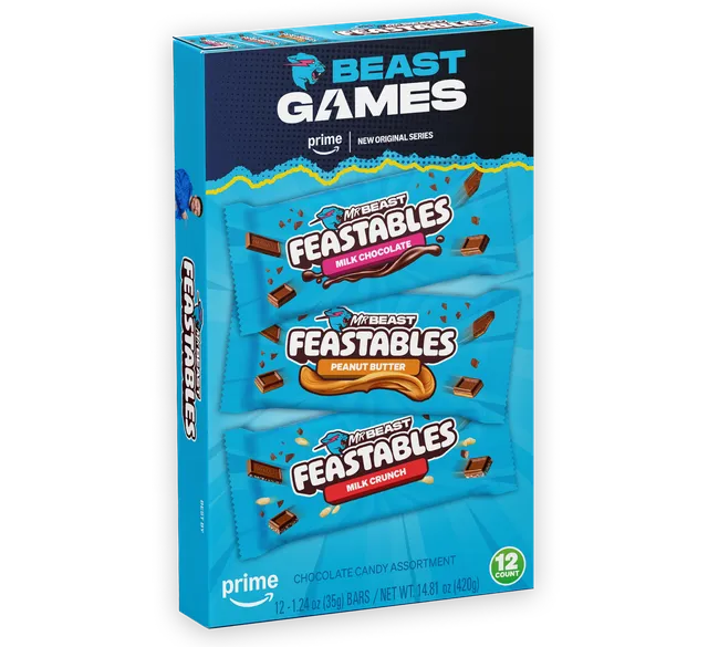Feastables Bundles Beast Games Box tavolette 12 Pack assortite