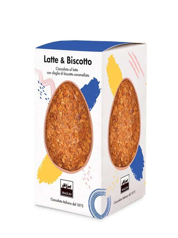 Cioccolato Maglio Pasqua Uovo Latte e Biscotto con Sorpresa