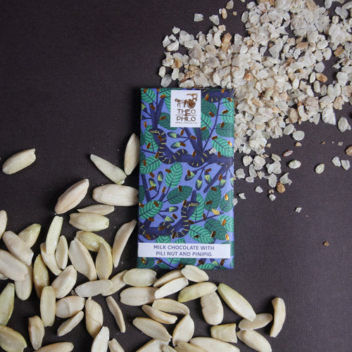 Theo & Philo Milk Pili Nut Pinipig tavoletta latte 45g