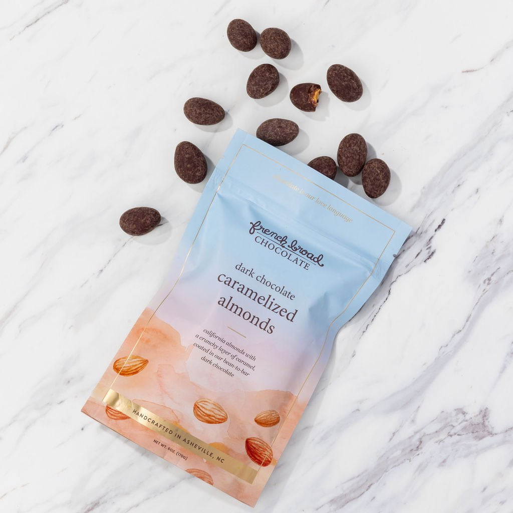 French Broad Mandorle Caramellate Cioccolato Fondente 170g