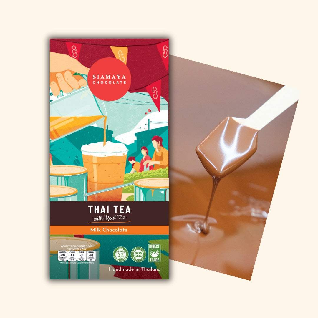 Siamaya Thai Tea Milk Chocolate tavoletta thai tea box 12