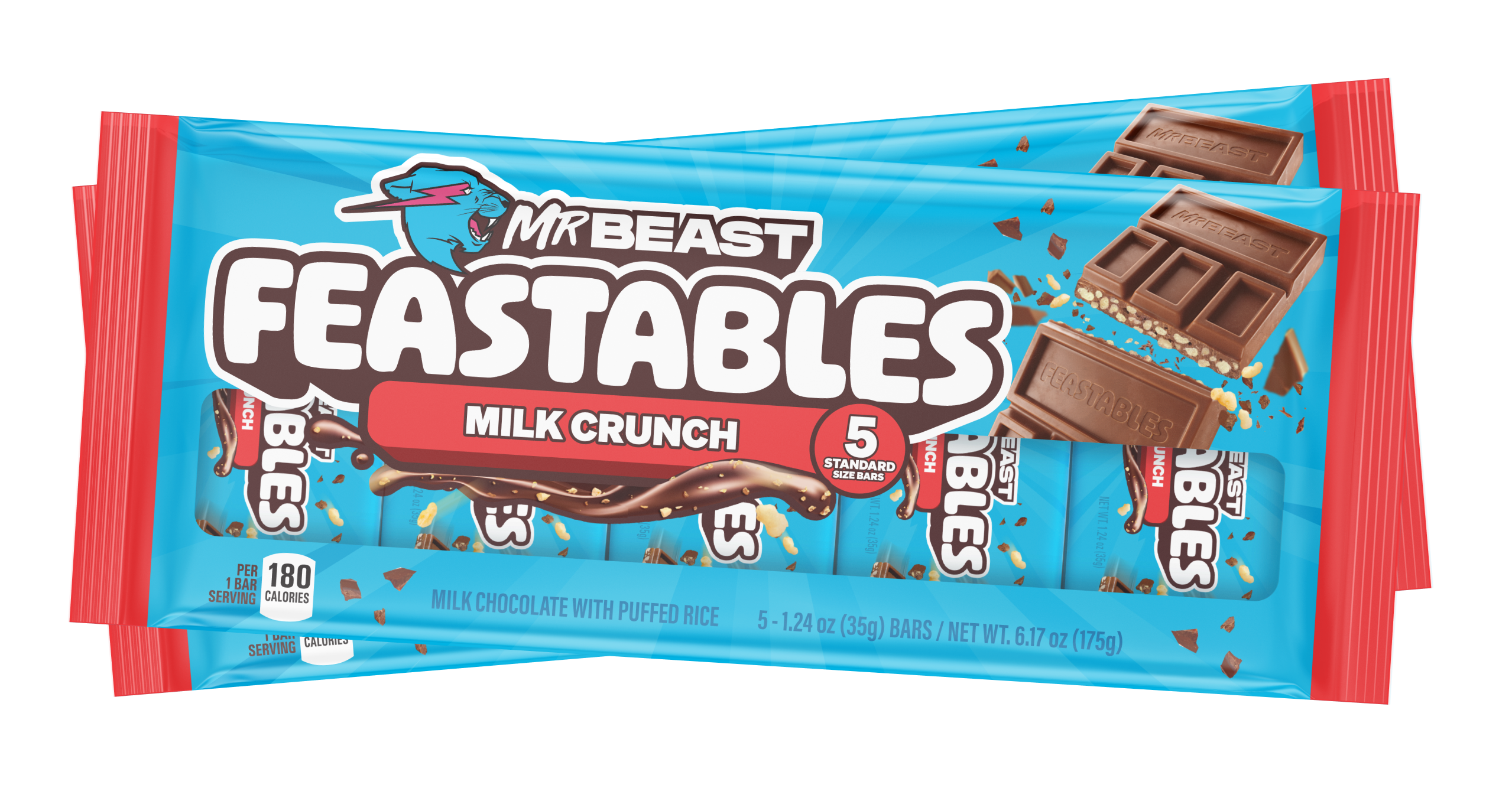 Feastables Bundles Milk Crunch Pack tavolette 2x 5 Pack