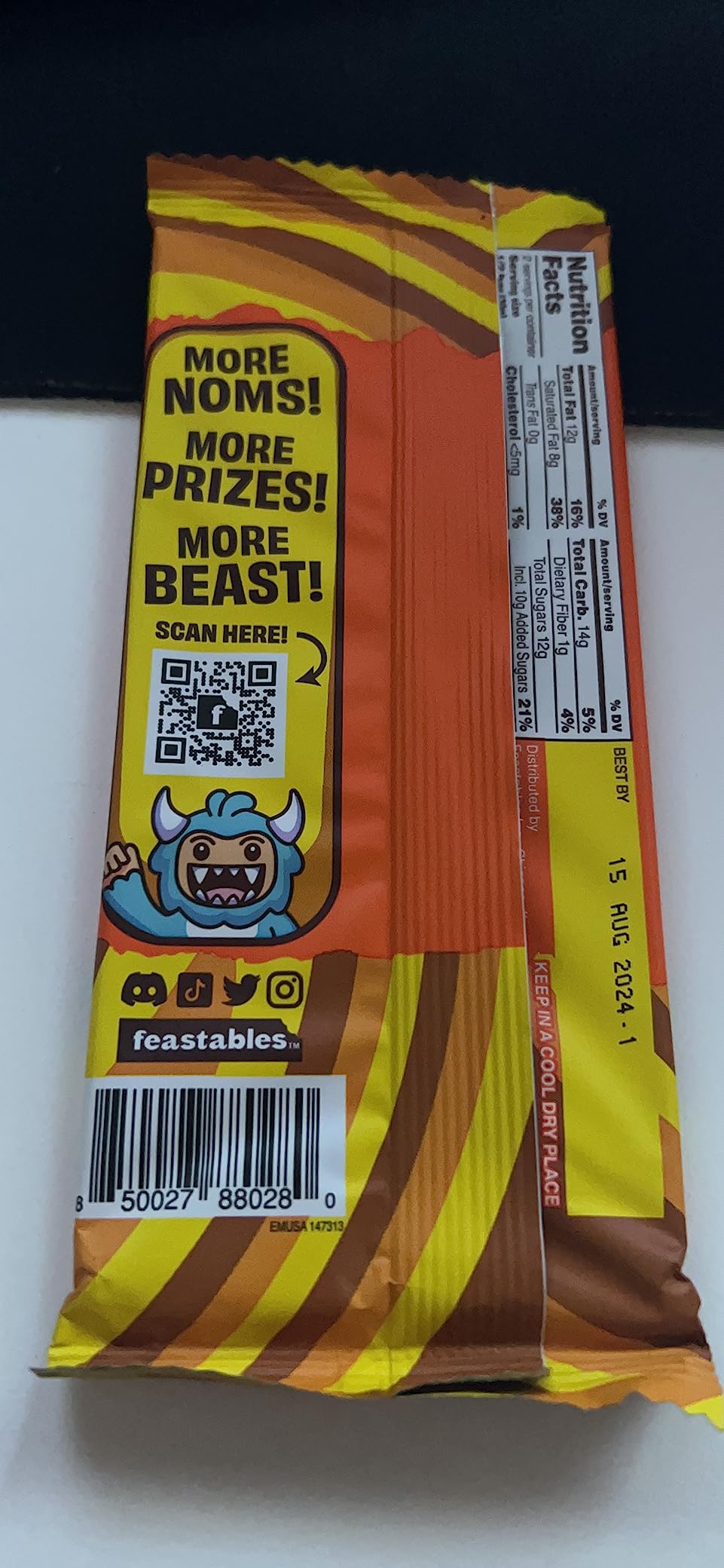 Feastables Chocolate Bars barrette burro arachidi Deez Nutz 10x60g
