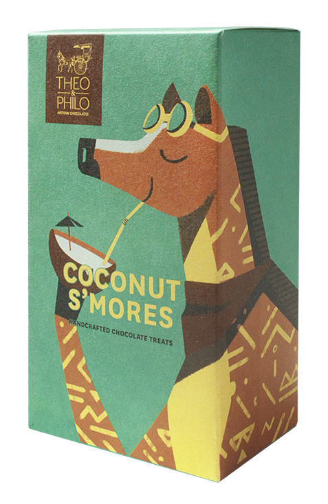 Theo & Philo Candy Bars Coconut S'mores barretta 60g 65% cacao
