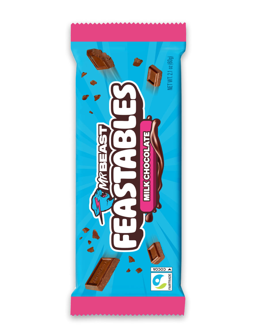Feastables Chocolate Milk Chocolate tavoletta 10 Pack King Size