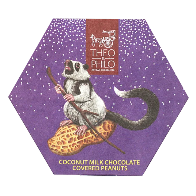 Theo & Philo Chocolate Nuts arachidi cioccolato latte cocco 90g