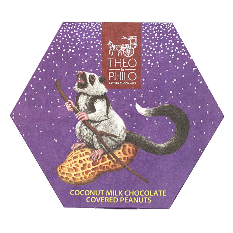 Theo & Philo Chocolate Nuts arachidi cioccolato latte cocco 90g