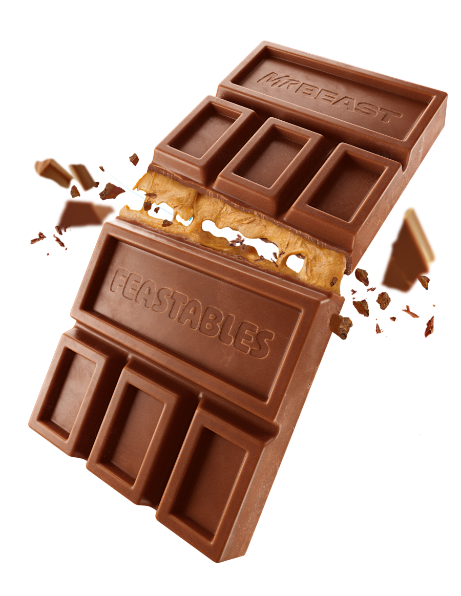 MrBeast Feastables Peanut Butter Tavoletta Latte 10 Pezzi