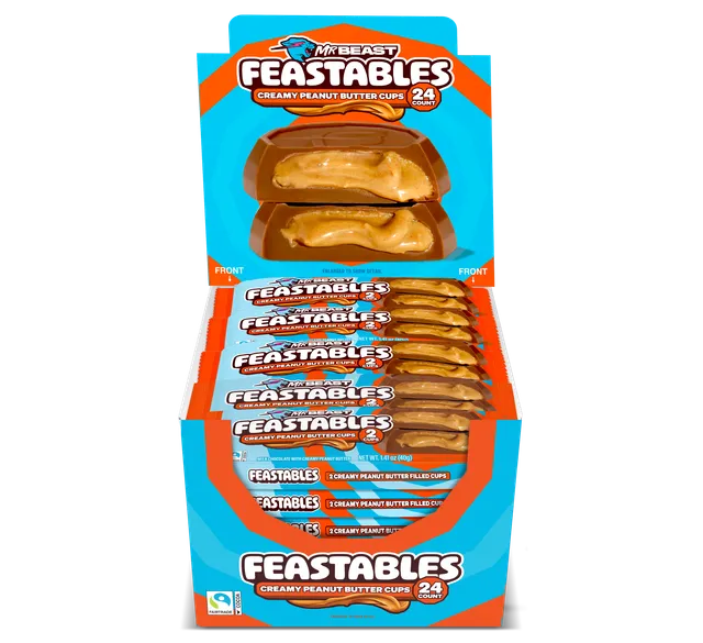 Feastables Cups Peanut Butter Cups cioccolatini snack 2 cups