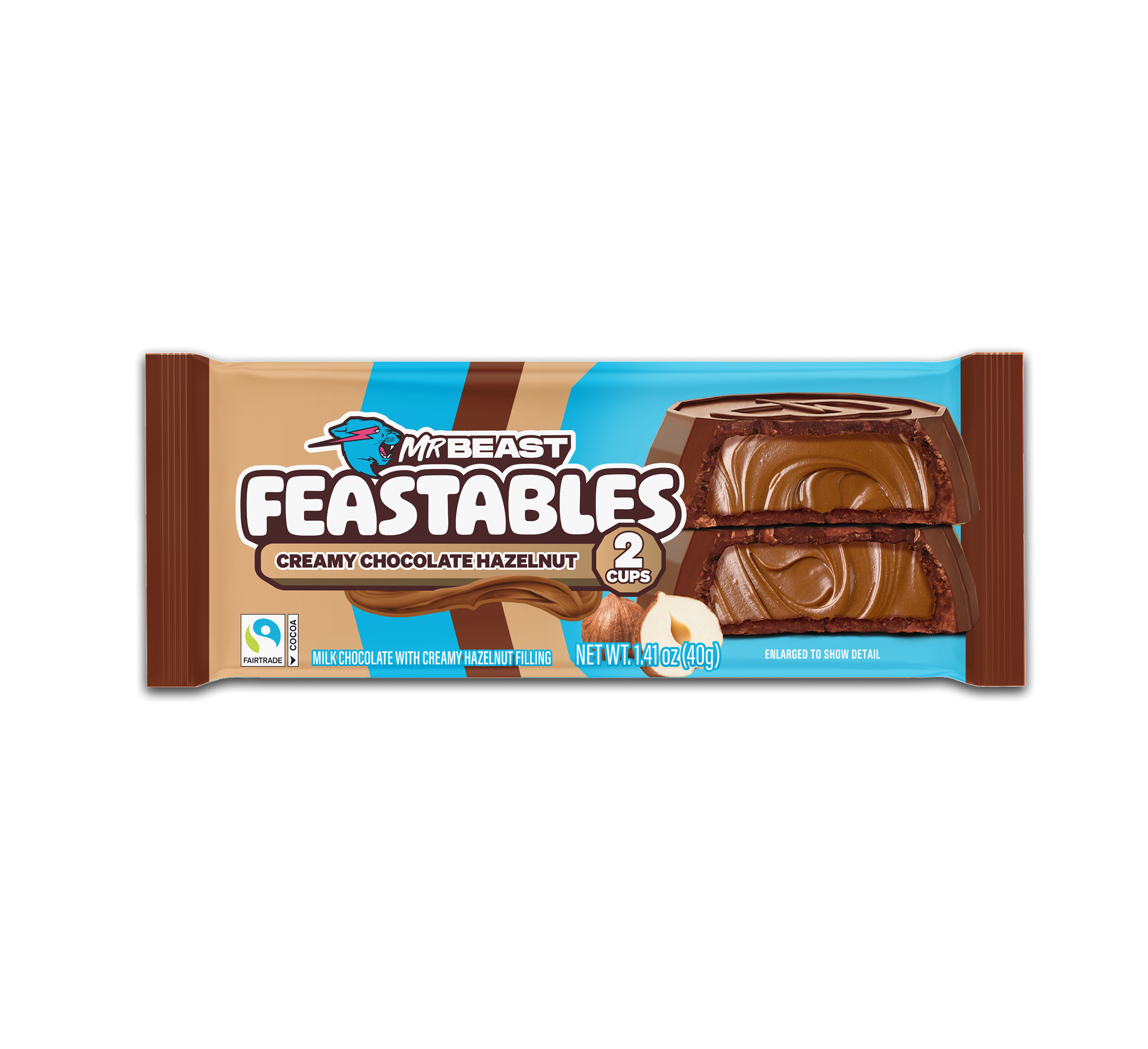 Feastables Cups Hazelnut cioccolato al latte 24 x 2 cups nocciola
