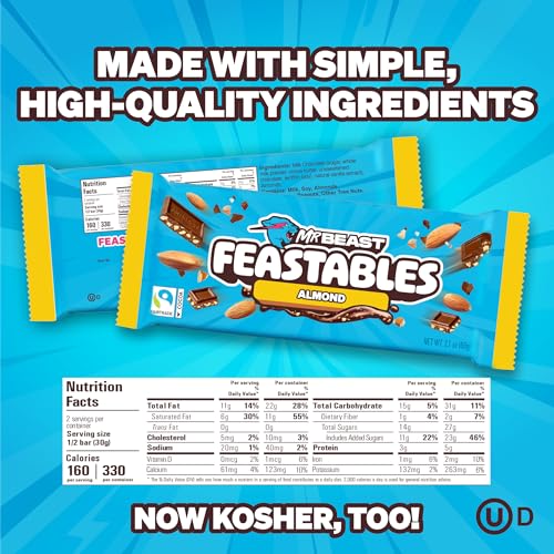 Feastables MrBeast Tavoletta mandorle 10x60 g 54%