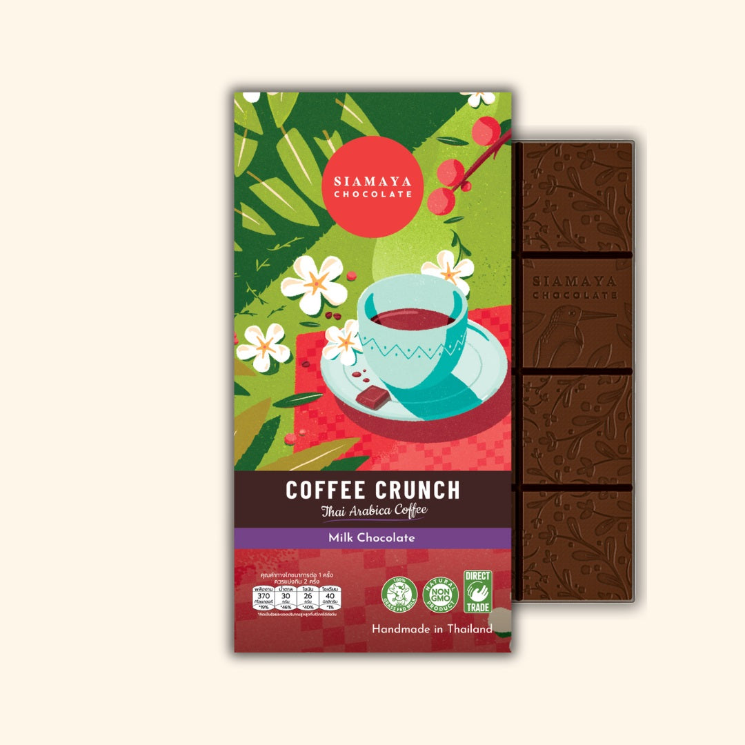 Siamaya Milk Chocolate Bars latte Coffee Crunch arabica