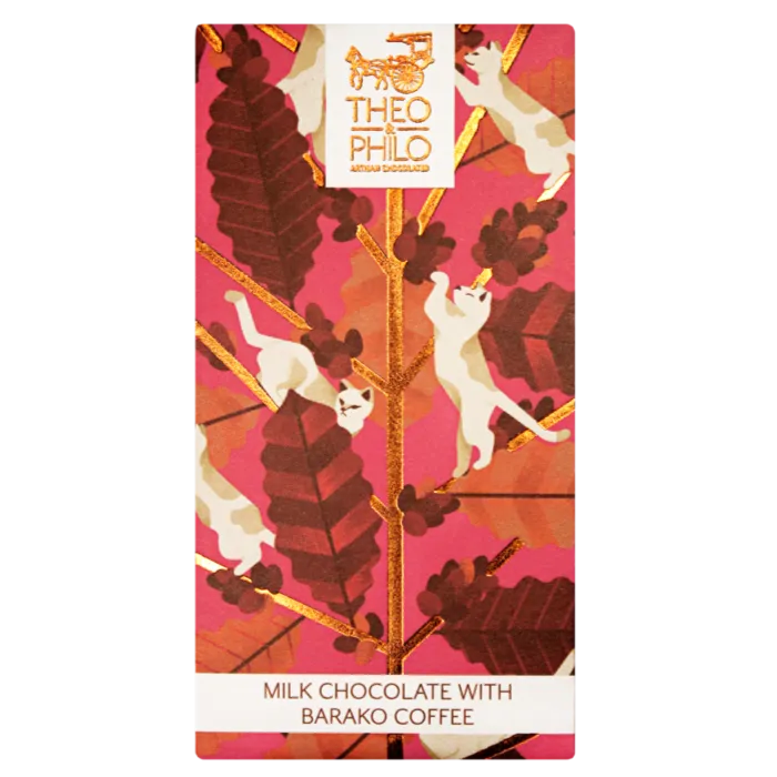 Theo & Philo Milk Chocolate Bars tavoletta latte caffè Barako 45g