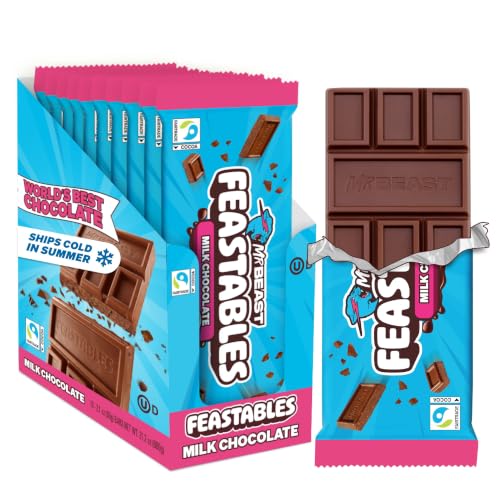 Feastables Chocolate Bars barrette cioccolato al latte 10x60g senza glutine