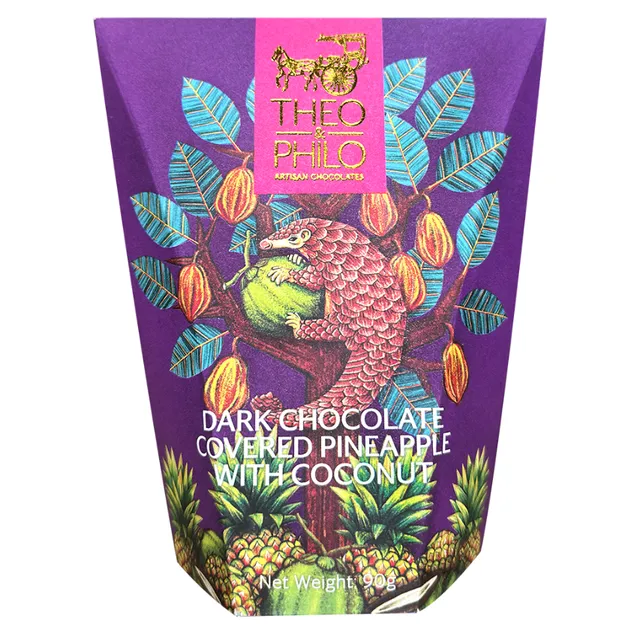 Theo & Philo Ananas Fondente con Cocco Frutta Ricoperta 90g
