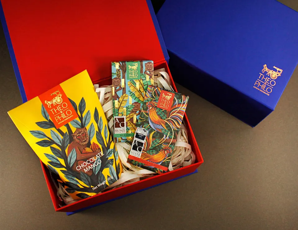 Theo & Philo Chocolate Mango Premium Box mango e 2 tavolette
