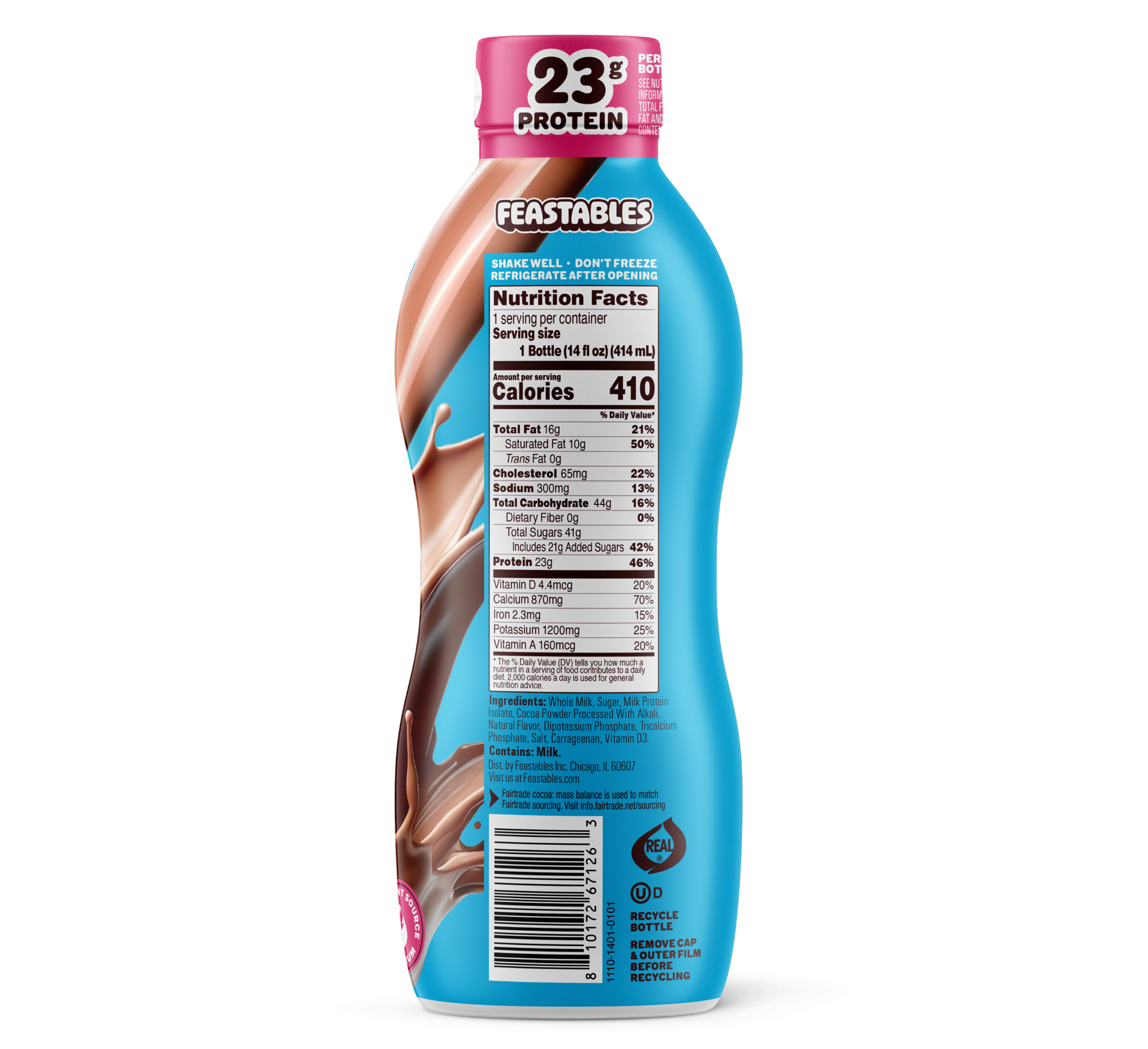 Feastables Milk Chocolate Milk bevanda 14oz Bottles 12 Pack